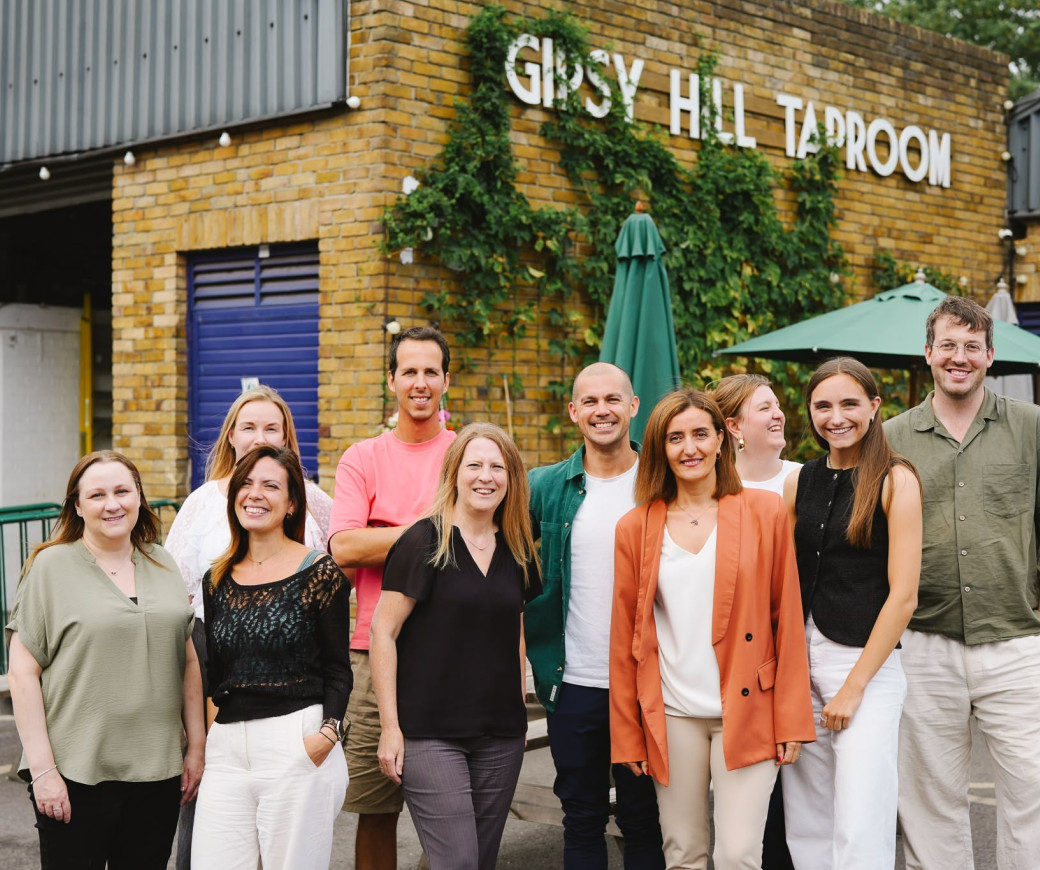 The Sunrise team outside a taproom